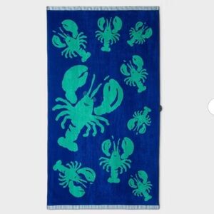 New Roller Rabbit x Target Lobsters Beach Towel Cobalt Blue